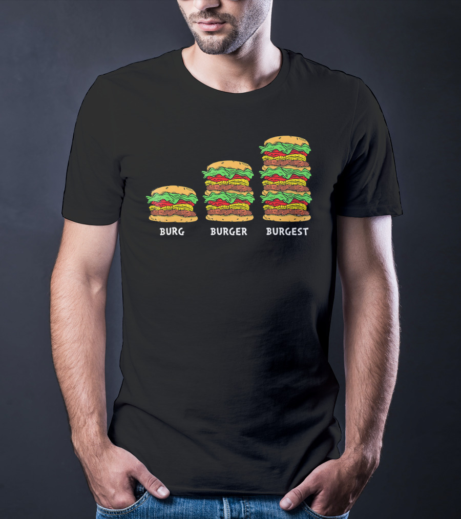 Burg Burger Burgest Cheeseburger Evolution T-Shirt