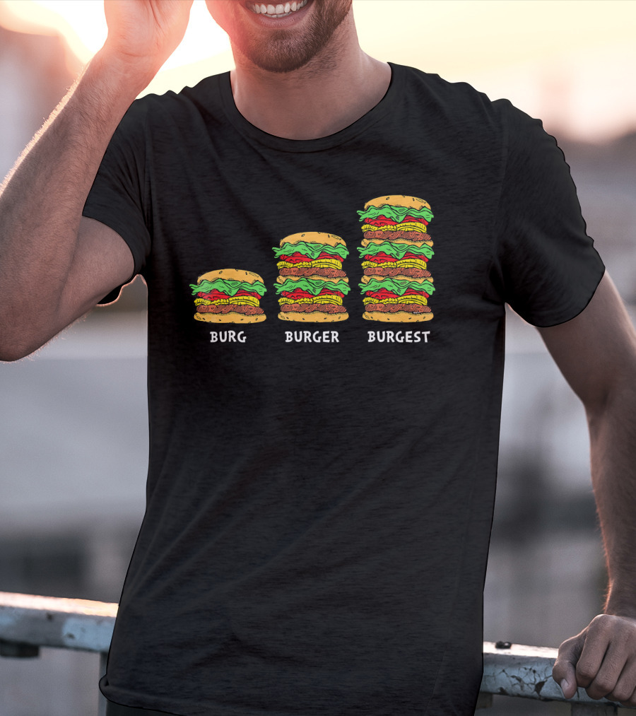 Burg Burger Burgest Cheeseburger Evolution T-Shirt