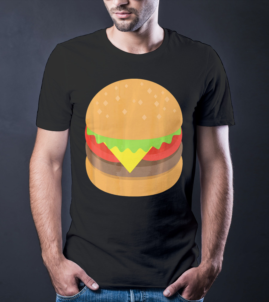 Emoji Hamburger Cheeseburger Lettuce Tomato Cheese Burger T-Shirt