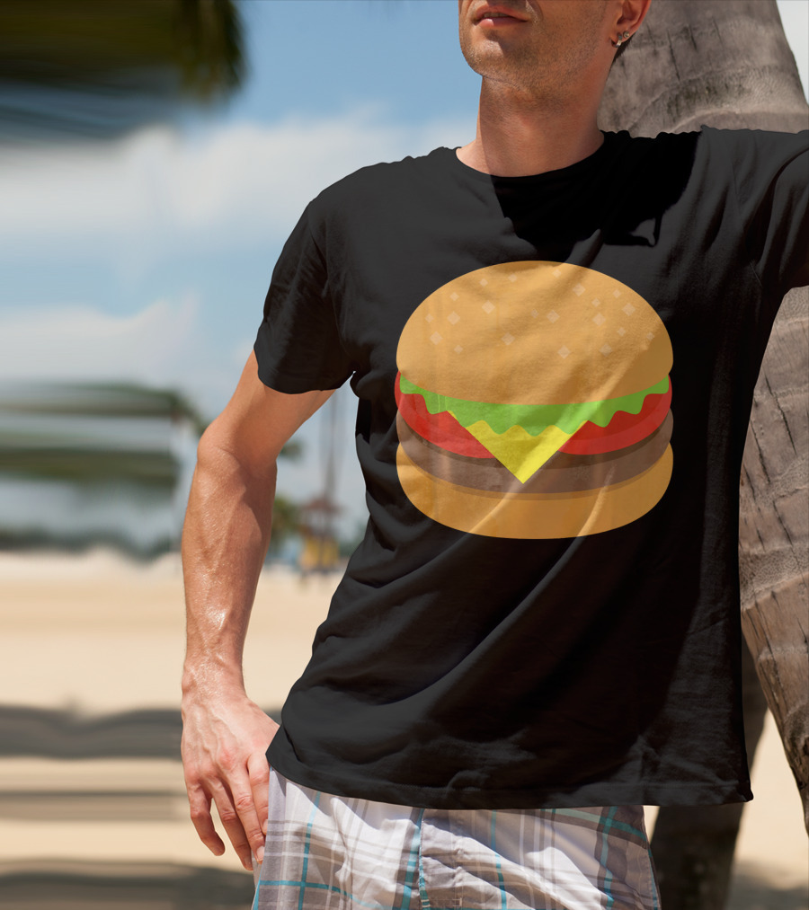 Hamburger Cheeseburger Emoji Emoticon Icon Burger T-Shirt