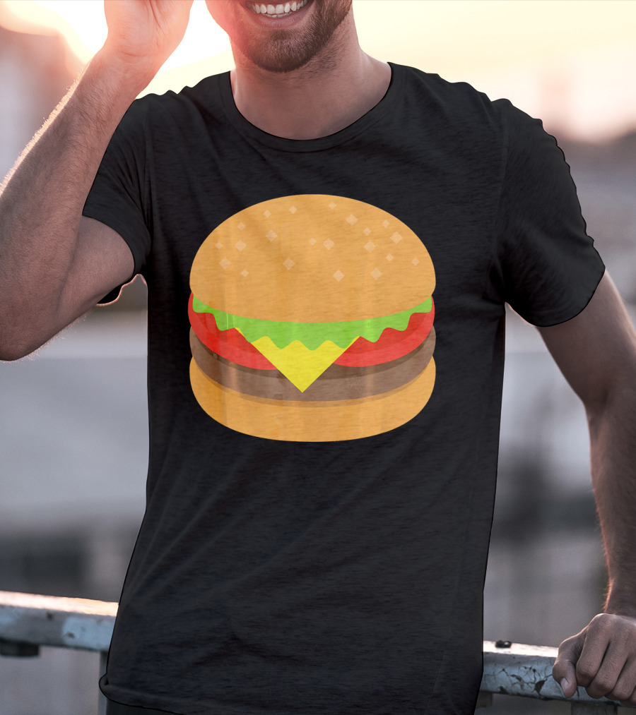 Hamburger Cheeseburger Emoji Emoticon Icon Burger T-Shirt