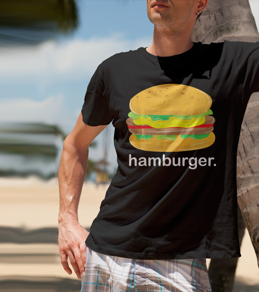 Funny Hamburger Meme Burger Cartoon Cheeseburger T-Shirt