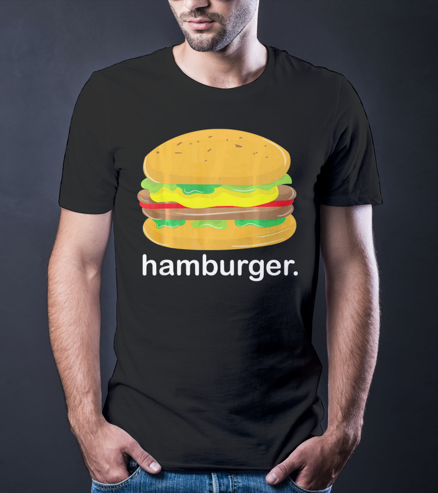 Funny Hamburger Meme Burger Cartoon Cheeseburger T-Shirt