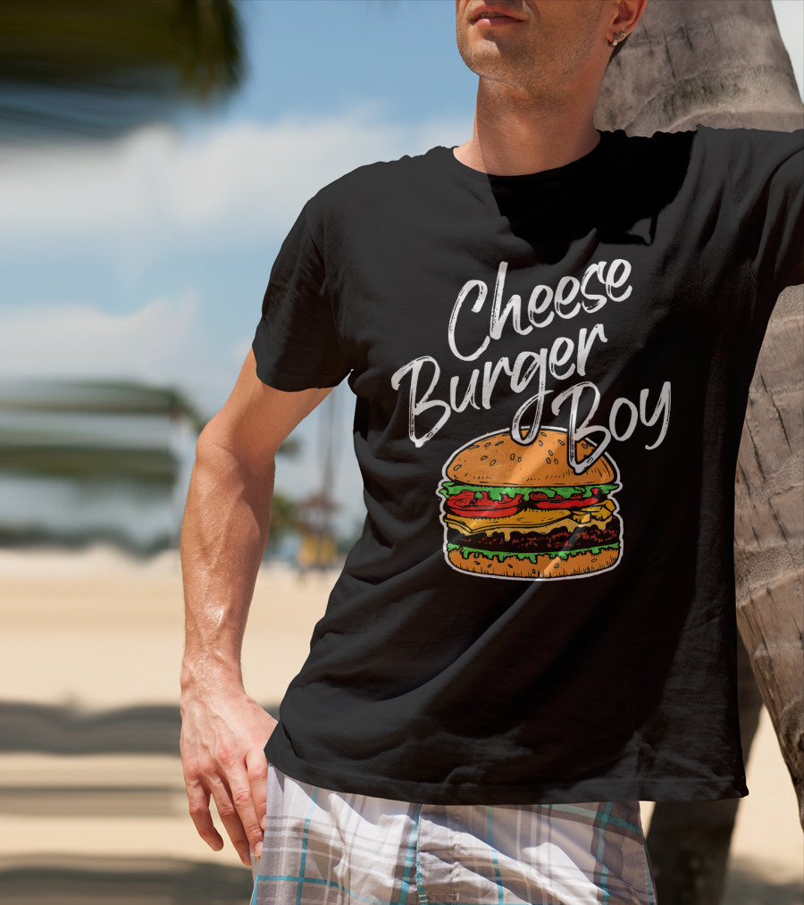 Cheeseburger Boy Funny Hamburger Fast Food Humor T-Shirt