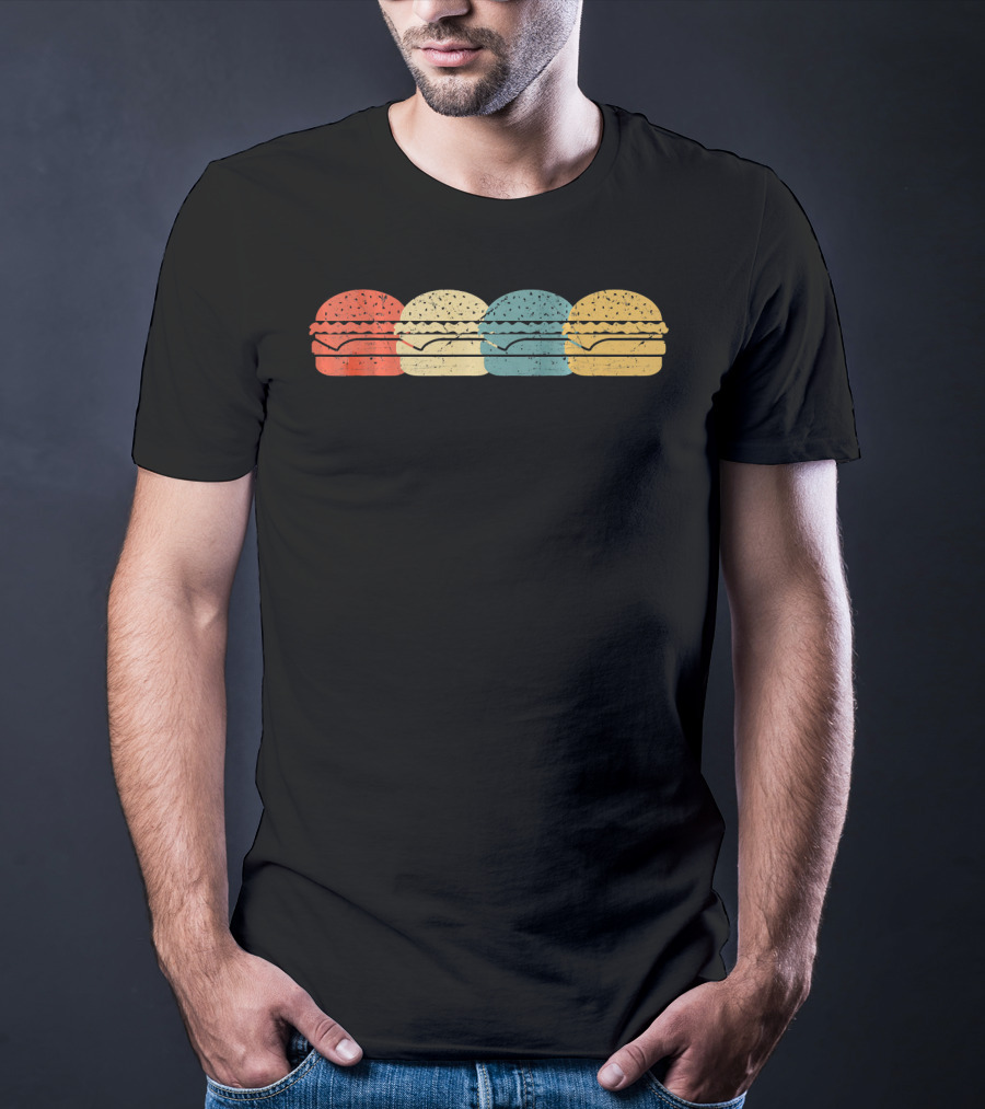 Vintage Retro Hamburger Pop Art Cool Ham T-Shirt