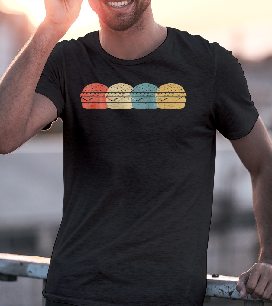Vintage Retro Hamburger Pop Art Cool Ham T-Shirt