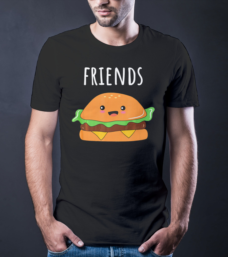 FRIENDS THE BURGER Matching Couples Mot T-Shirt
