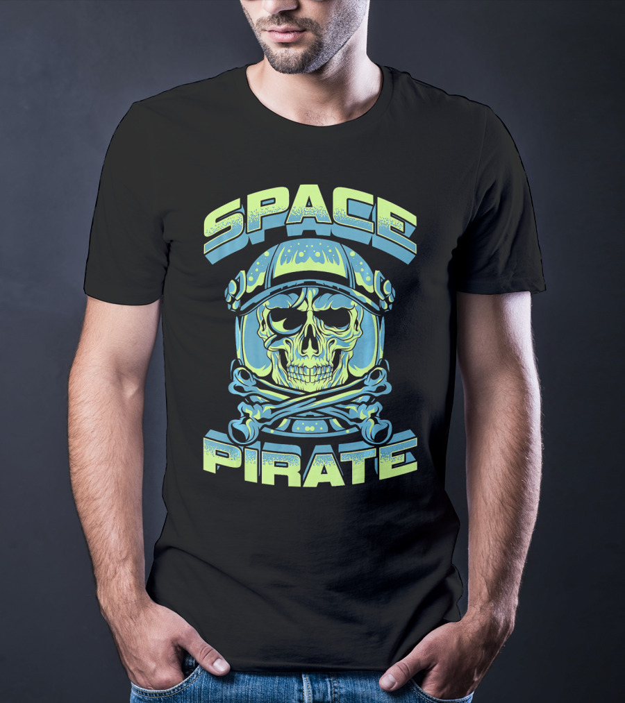 Space Pirate Astronaut Skull T-Shirt