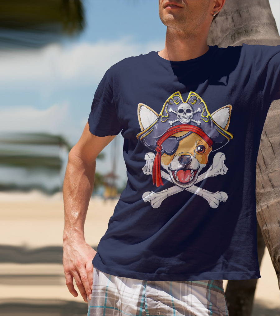 Buccaneer Chihuahua With Skull And Crossbones Bandana T-Shirt