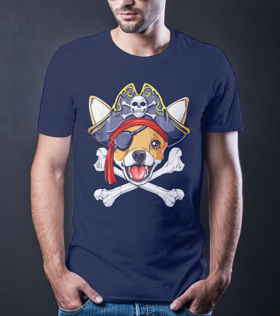 Buccaneer Chihuahua With Skull And Crossbones Bandana T-Shirt