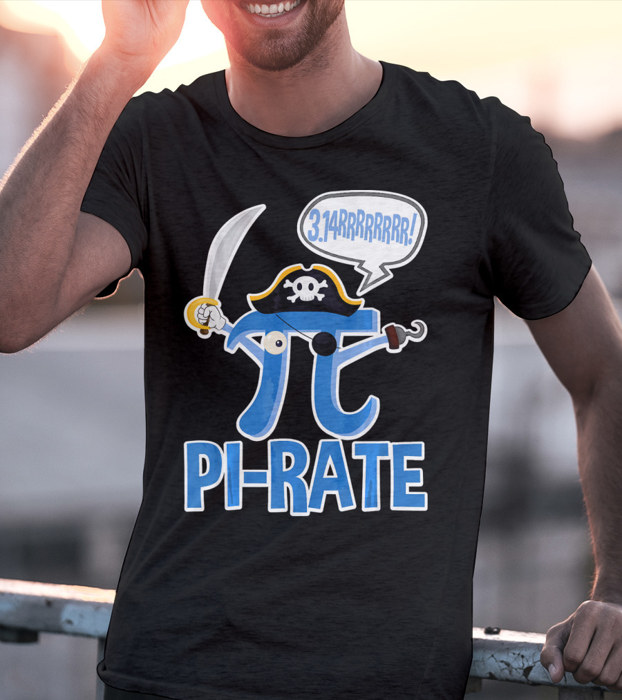 Pi-Rate 3.14rrrrr Pirate Happy Pi Day Math T-Shirt