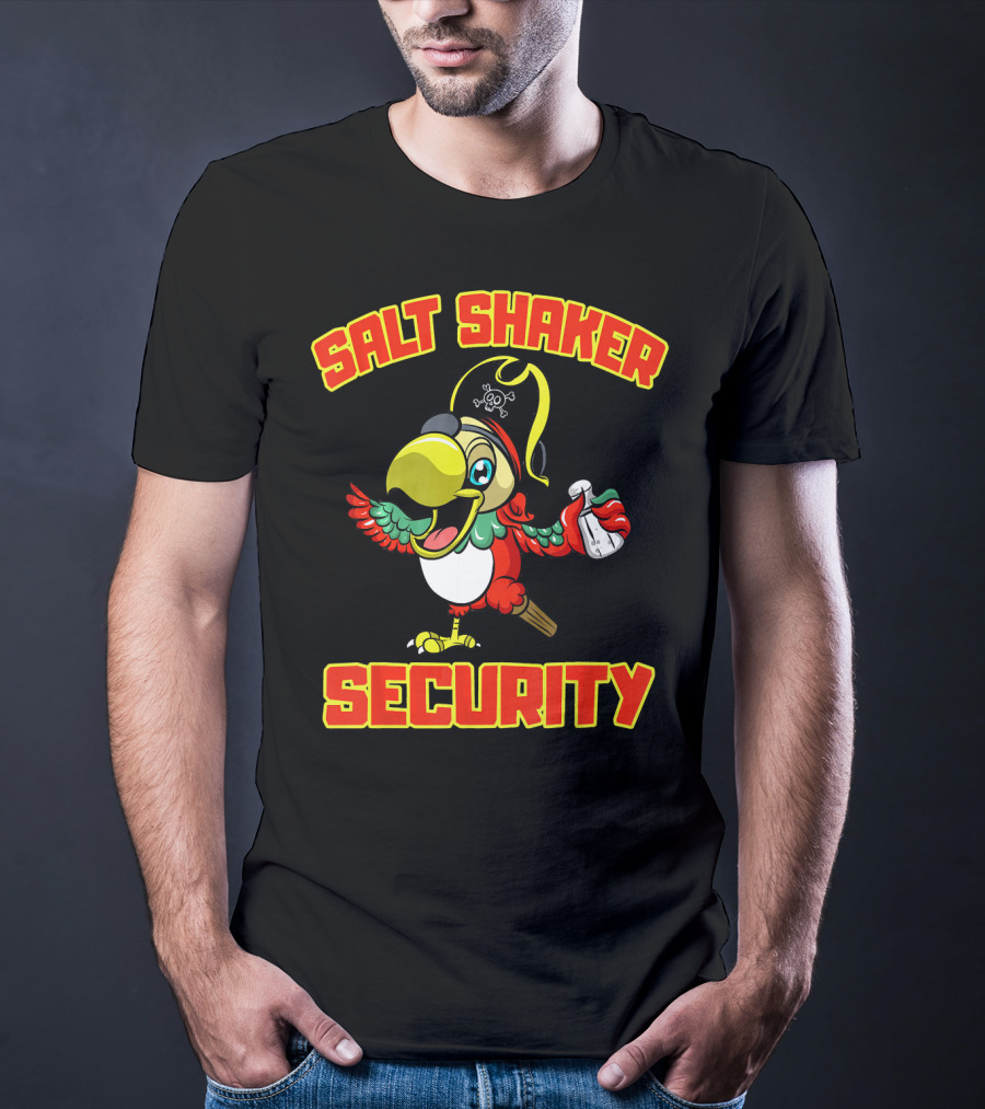 Salt Shaker Security Pirate Macaw T-Shirt