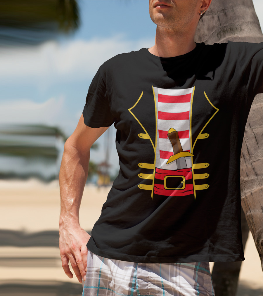 Pirate Outfit With Sword Halloween Costume T-Shirt