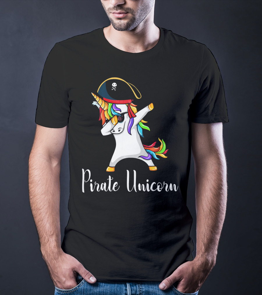 Pirate Unicorn Dabbing Funny Pirat T-Shirt
