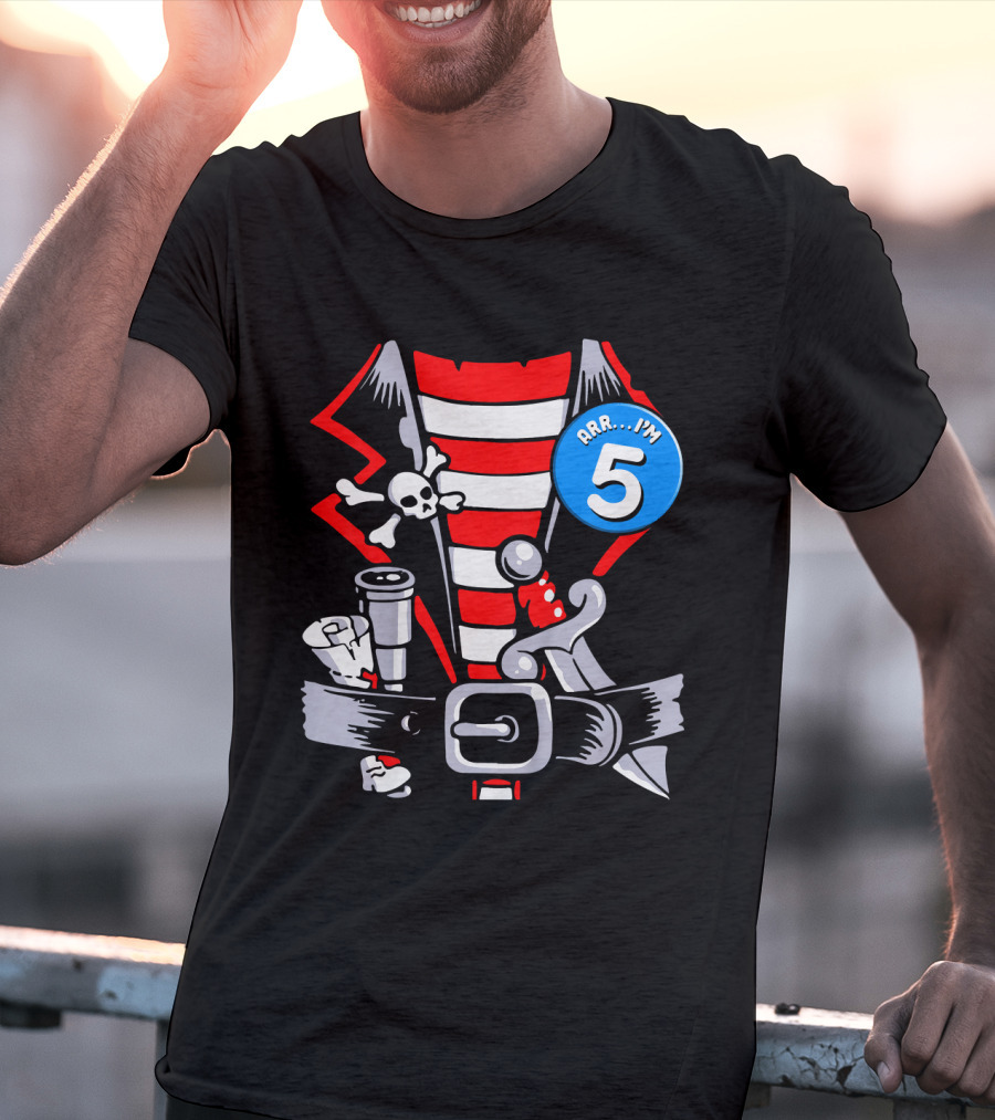 Arrr. I'm 5 Kids Birthday Pirate T-Shirt