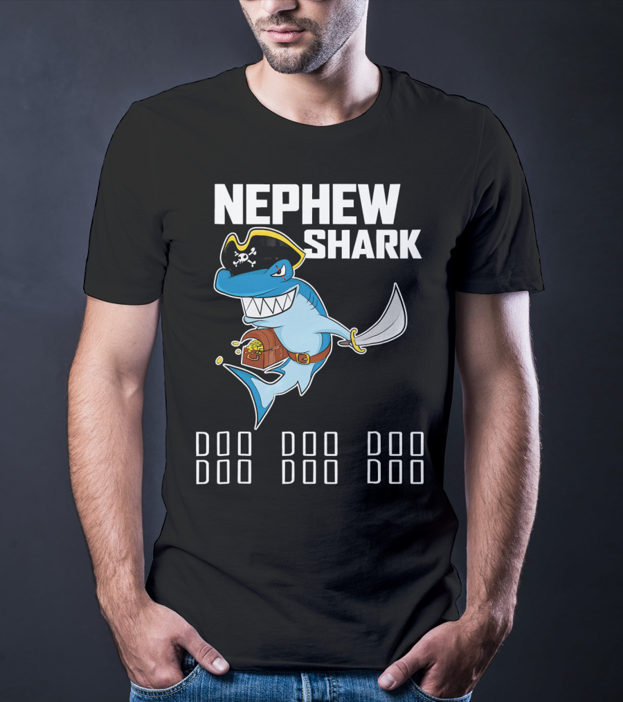 Nephew Shark Pirate Doo Doo Doo Treasure Sword T-Shirt