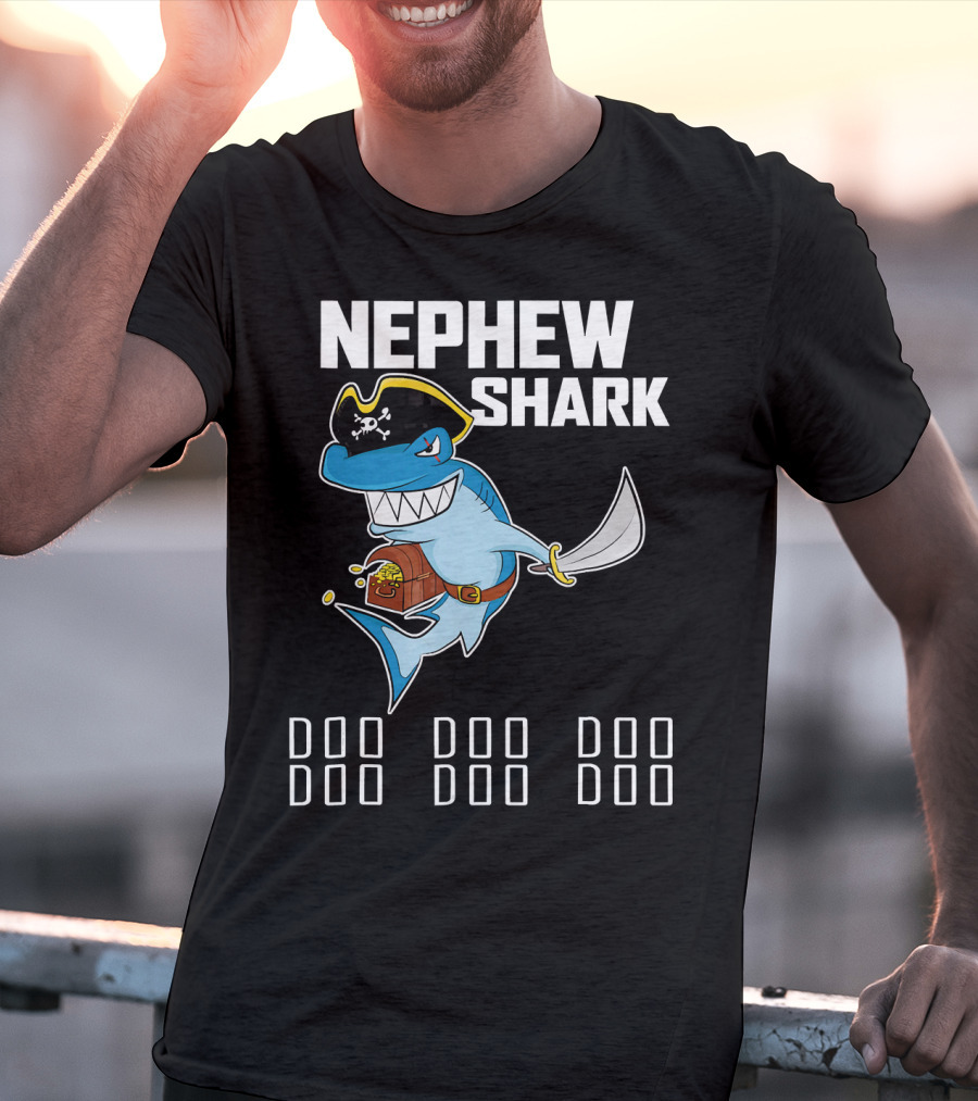 Nephew Shark Pirate Doo Doo Doo Treasure Sword T-Shirt