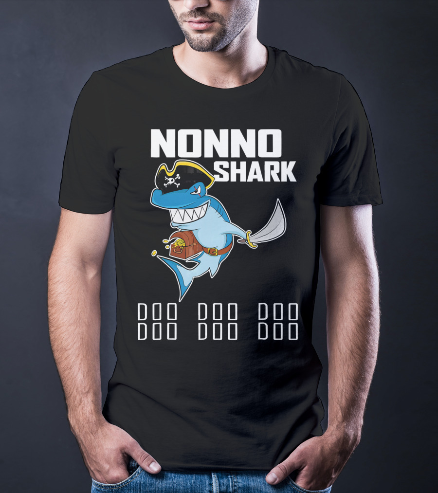 Nonno Shark Doo Doo Doo Pirate Grandpa T-Shirt