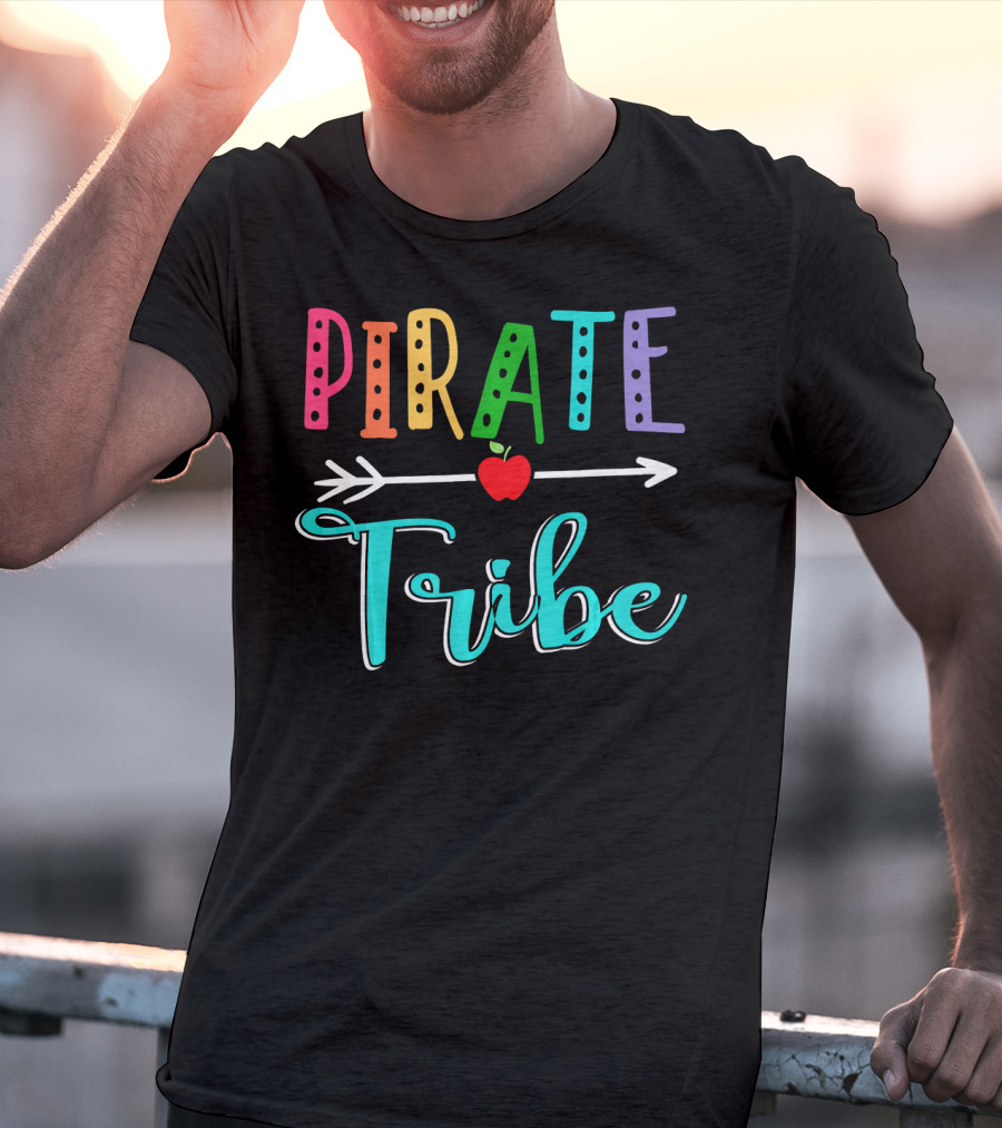 Pirate Tribe Apple Arrow With Colorful Letters T-Shirt