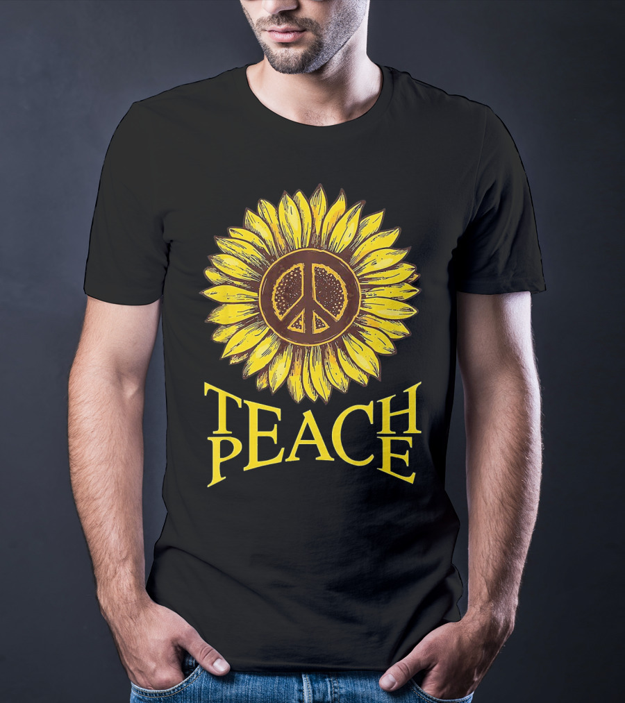 Teach Peace Sunflower Peace T-Shirt