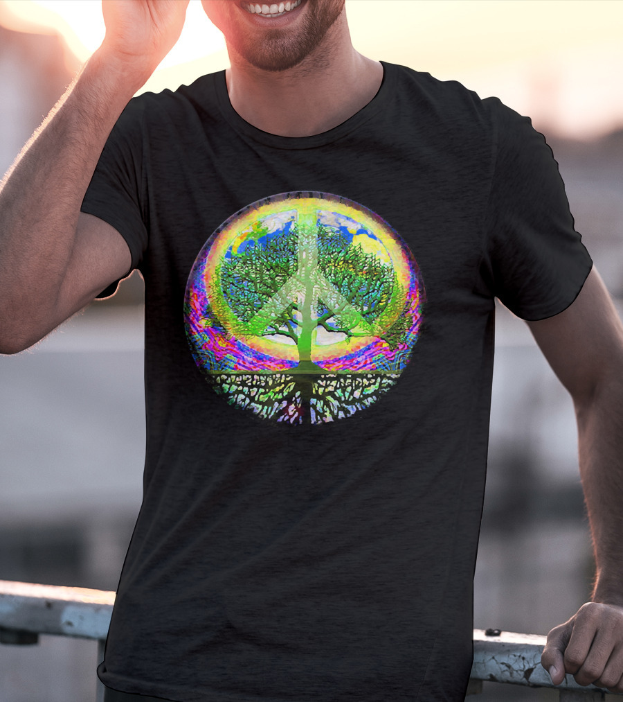 Tree Of Life Peace Symbol World Harmony T-Shirt