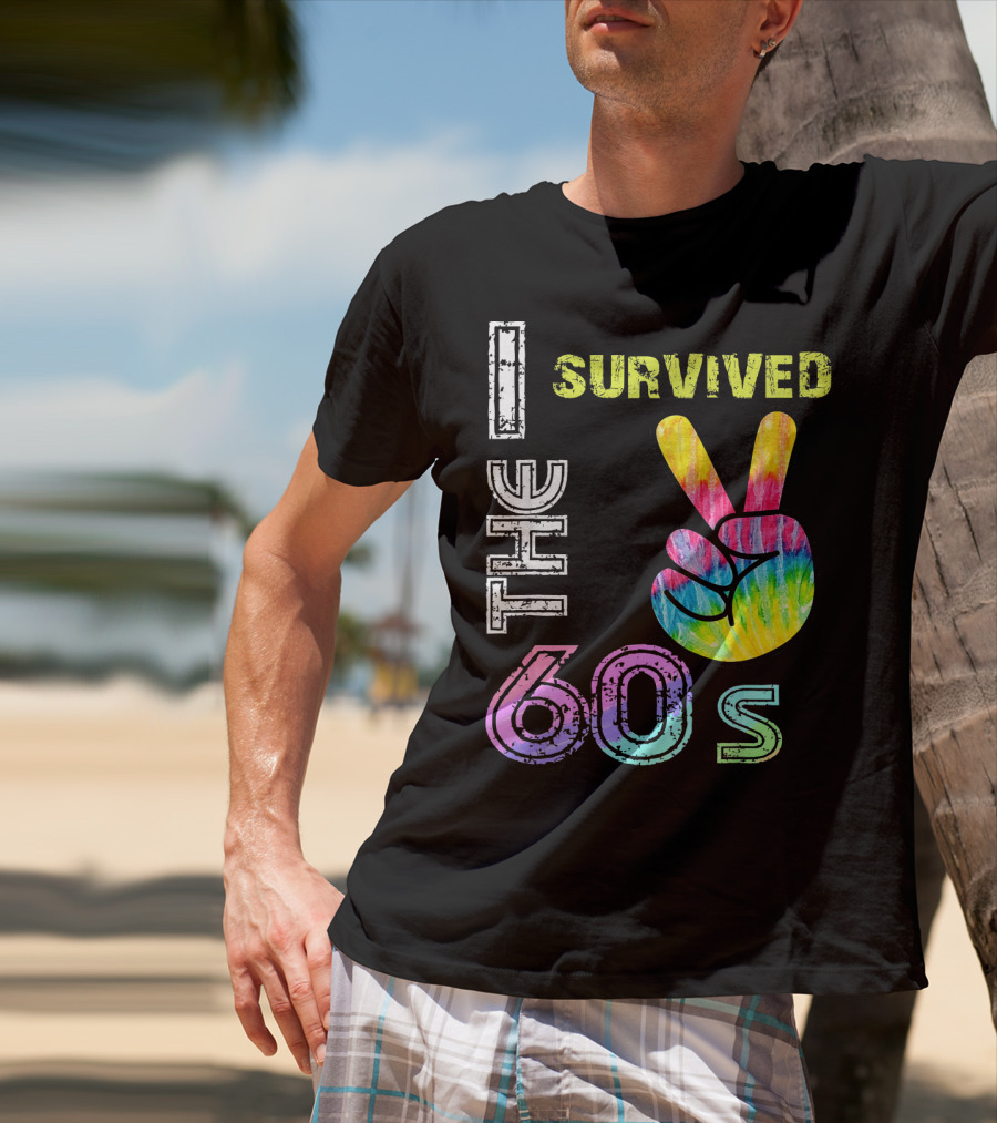 I Survived The 60s Tie-Dye Peace Sign T-Shirt