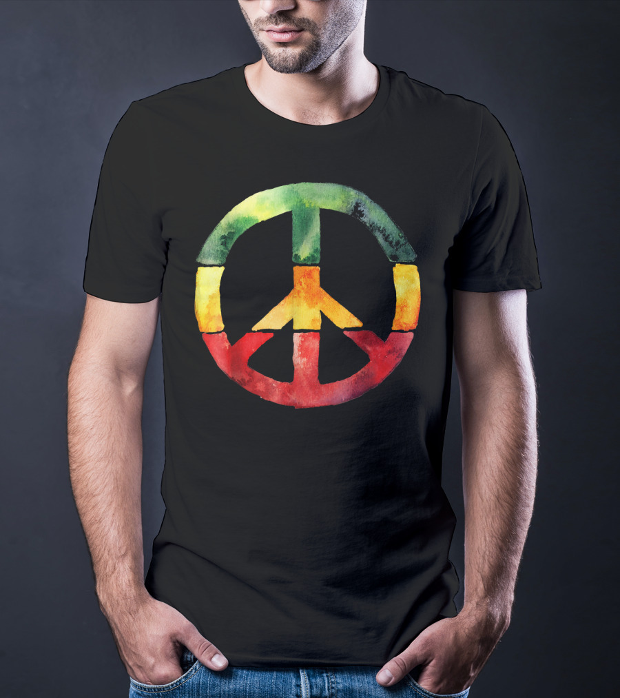 Peace Sign Rasta Reggae Roots One Love T-Shirt