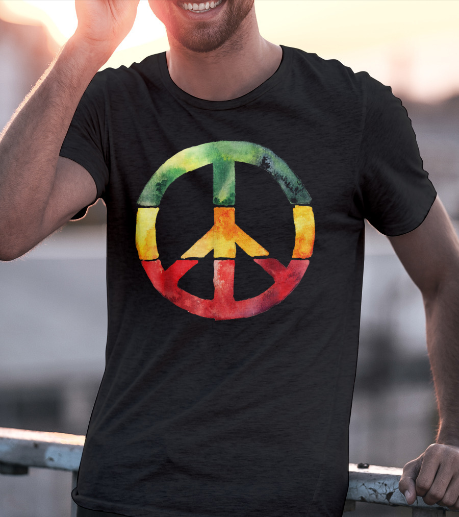 Peace Sign Rasta Reggae Roots One Love T-Shirt