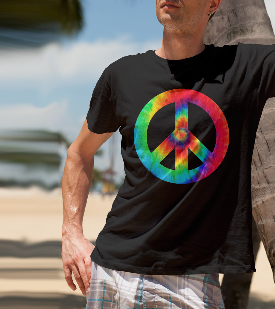 Cool Tie Dye Peace Sign T-Shirt