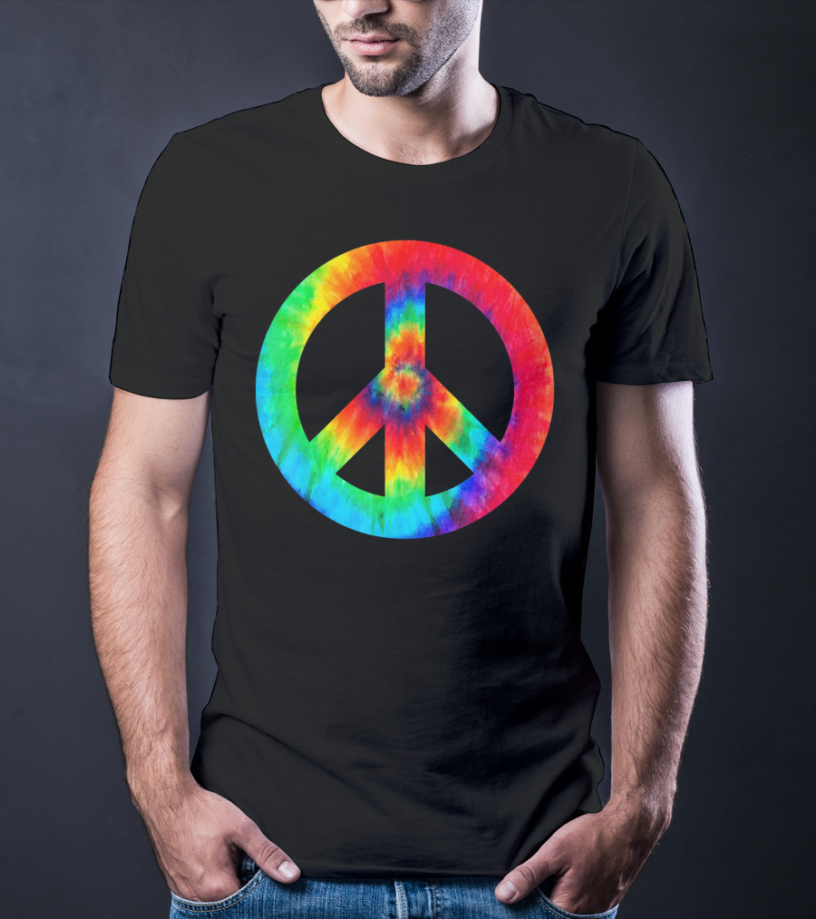 Cool Tie Dye Peace Sign T-Shirt