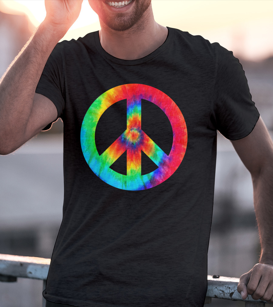 Cool Tie Dye Peace Sign T-Shirt