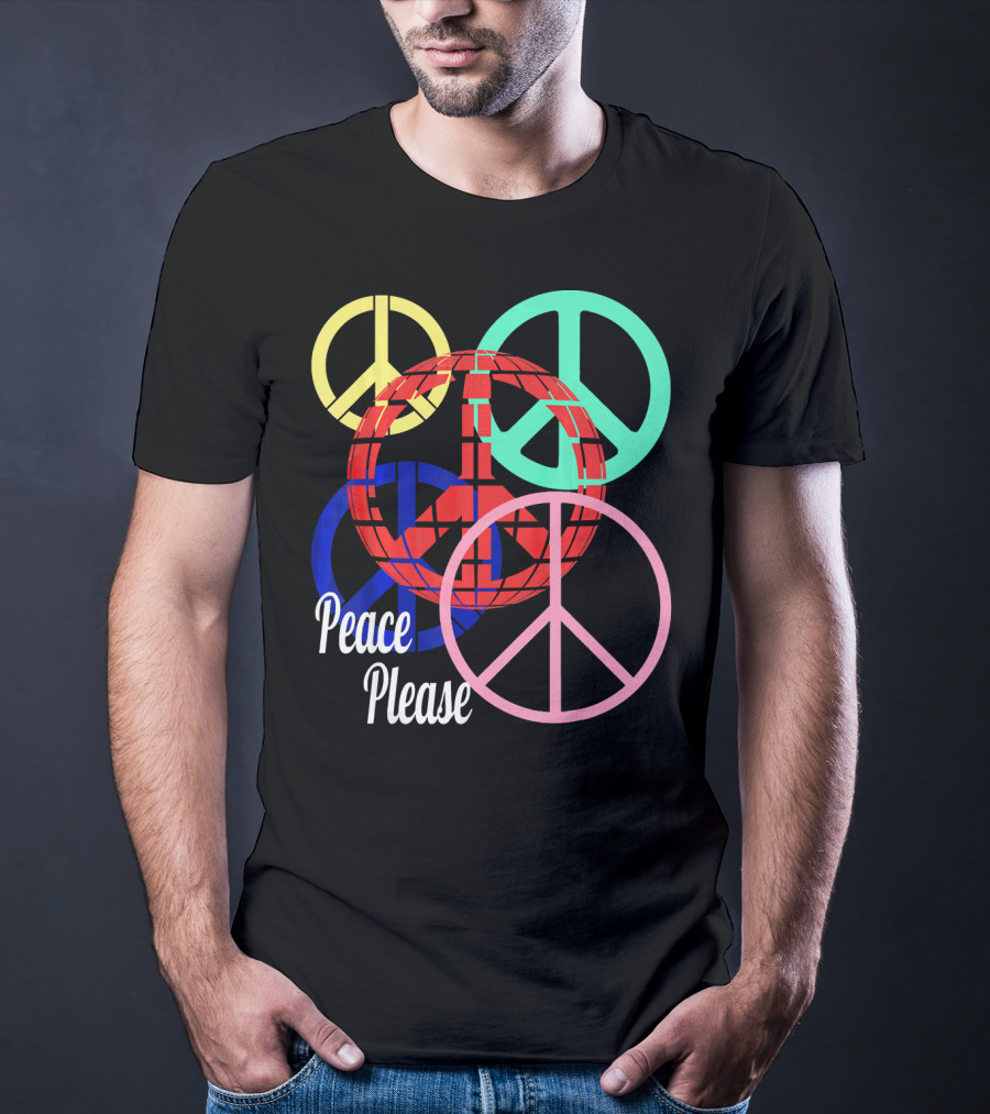 Peace Please Multicolor Peace Symbols T-Shirt
