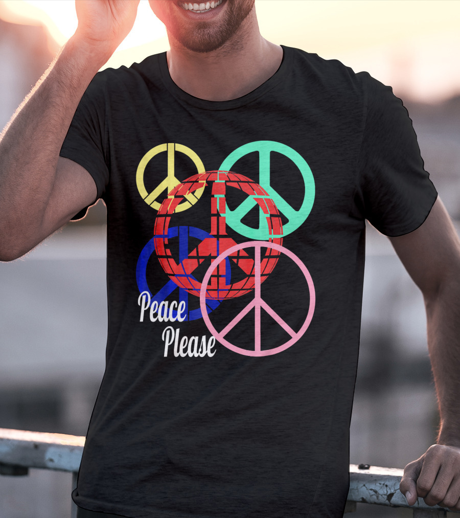 Peace Please Multicolor Peace Symbols T-Shirt