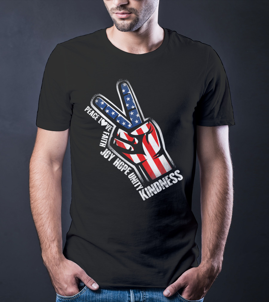 UNITY DAY Peace Love Faith Joy Hope Unity Kindness Hand T-Shirt