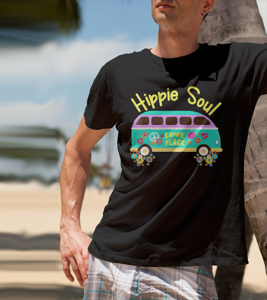 Hippie Soul Love Peace Retro Van T-Shirt