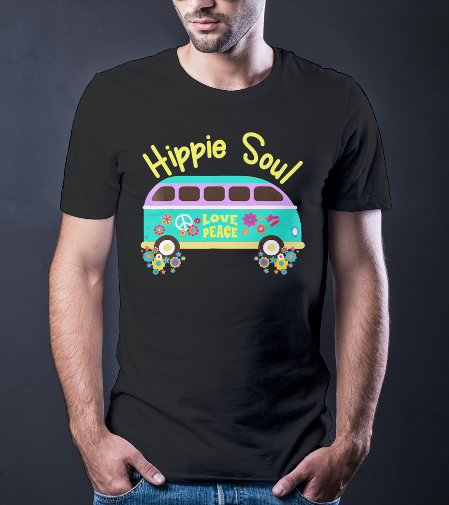 Hippie Soul Love Peace Retro Van T-Shirt