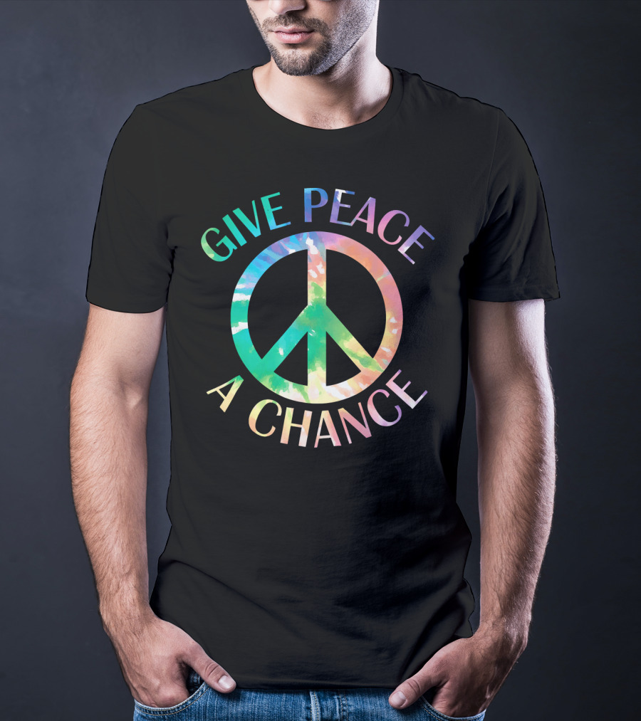 Give Peace A Chance Tie Dye Peace Symbol Iconic T-Shirt