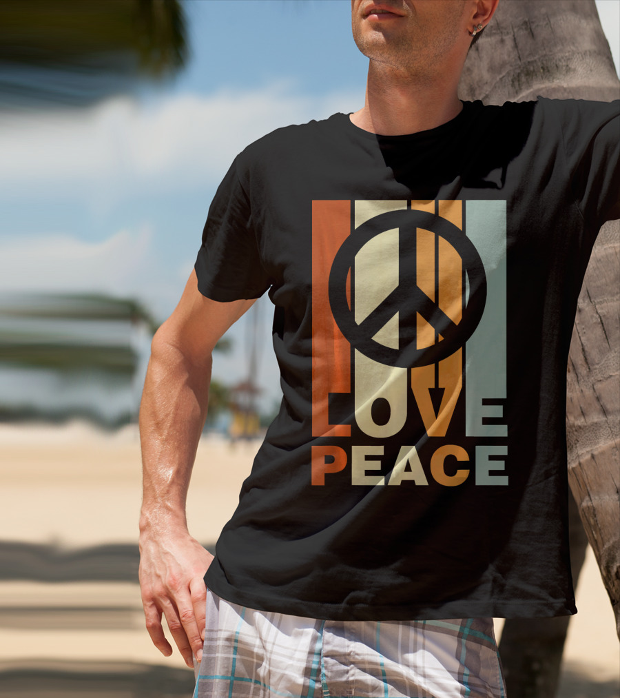 Love Peace Vintage Peace Symbol 70s T-Shirt