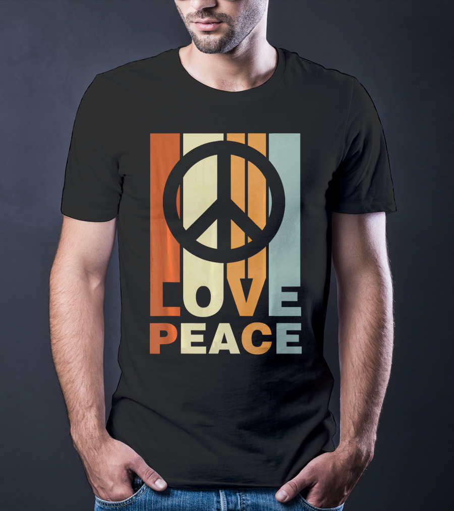 Love Peace Vintage Peace Symbol 70s T-Shirt