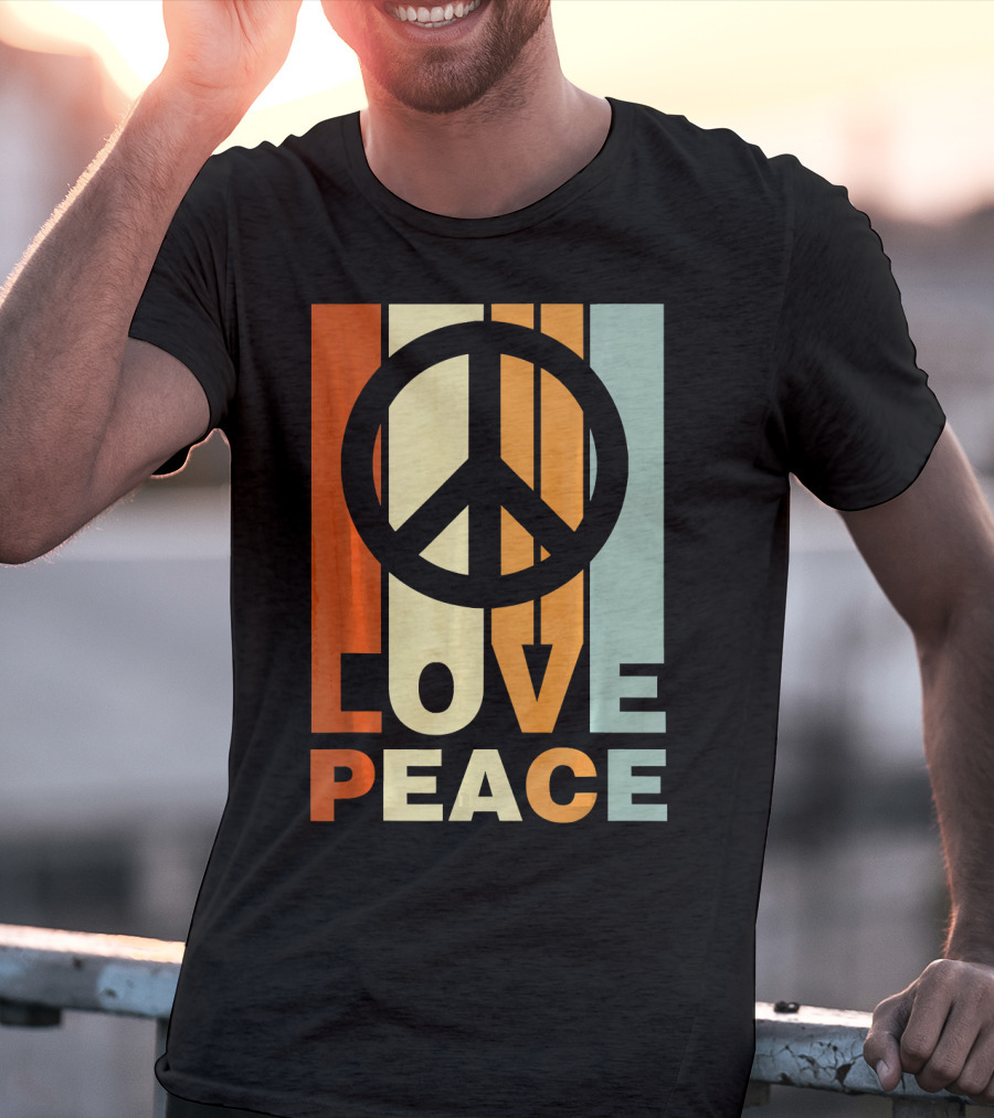 Love Peace Vintage Peace Symbol 70s T-Shirt