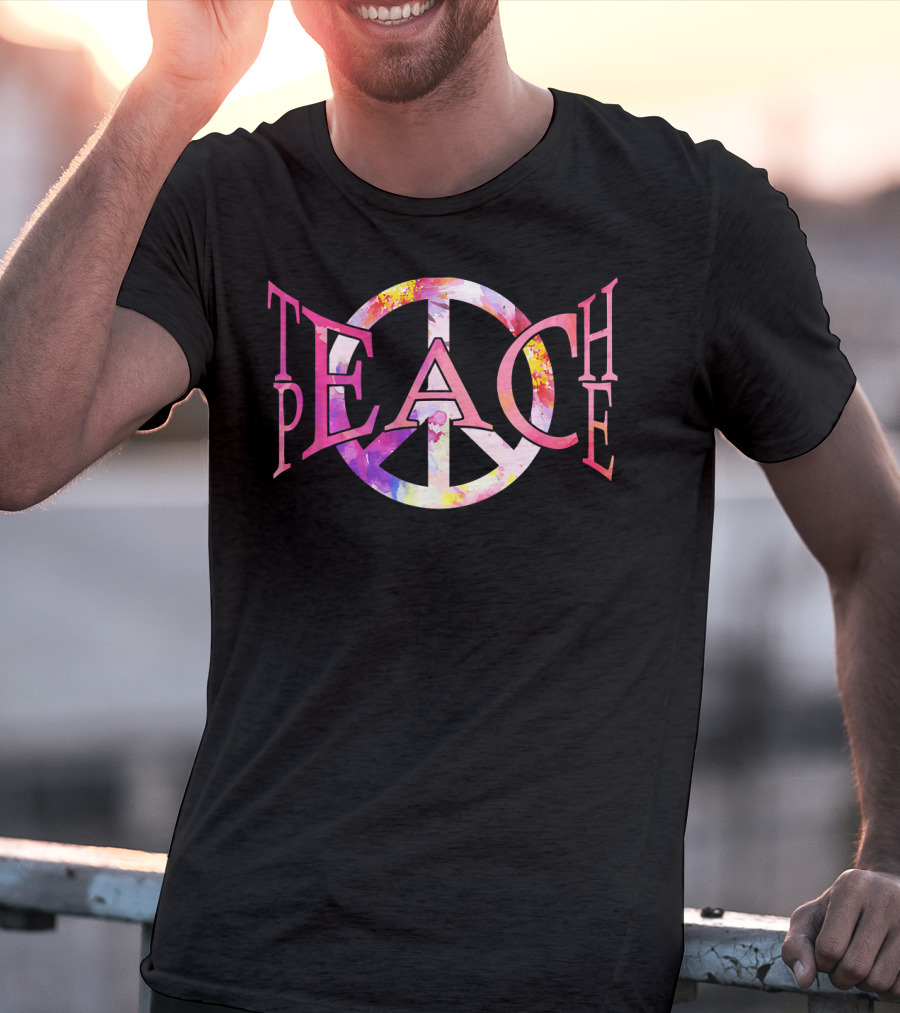 Teach Peace Sign Educators T-Shirt
