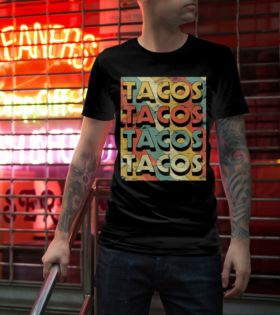 Retro Vintage Taco Tuesday Lovers Tacos T-Shirt