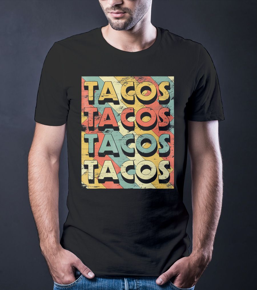 Retro Vintage Taco Tuesday Lovers Tacos T-Shirt