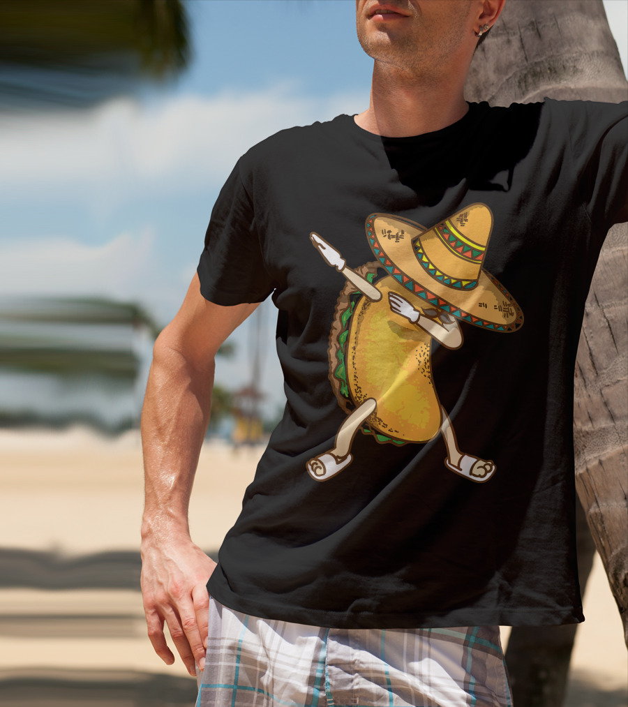 Dabbing Taco Sombrero Cinco De Mayo Fiesta T-Shirt