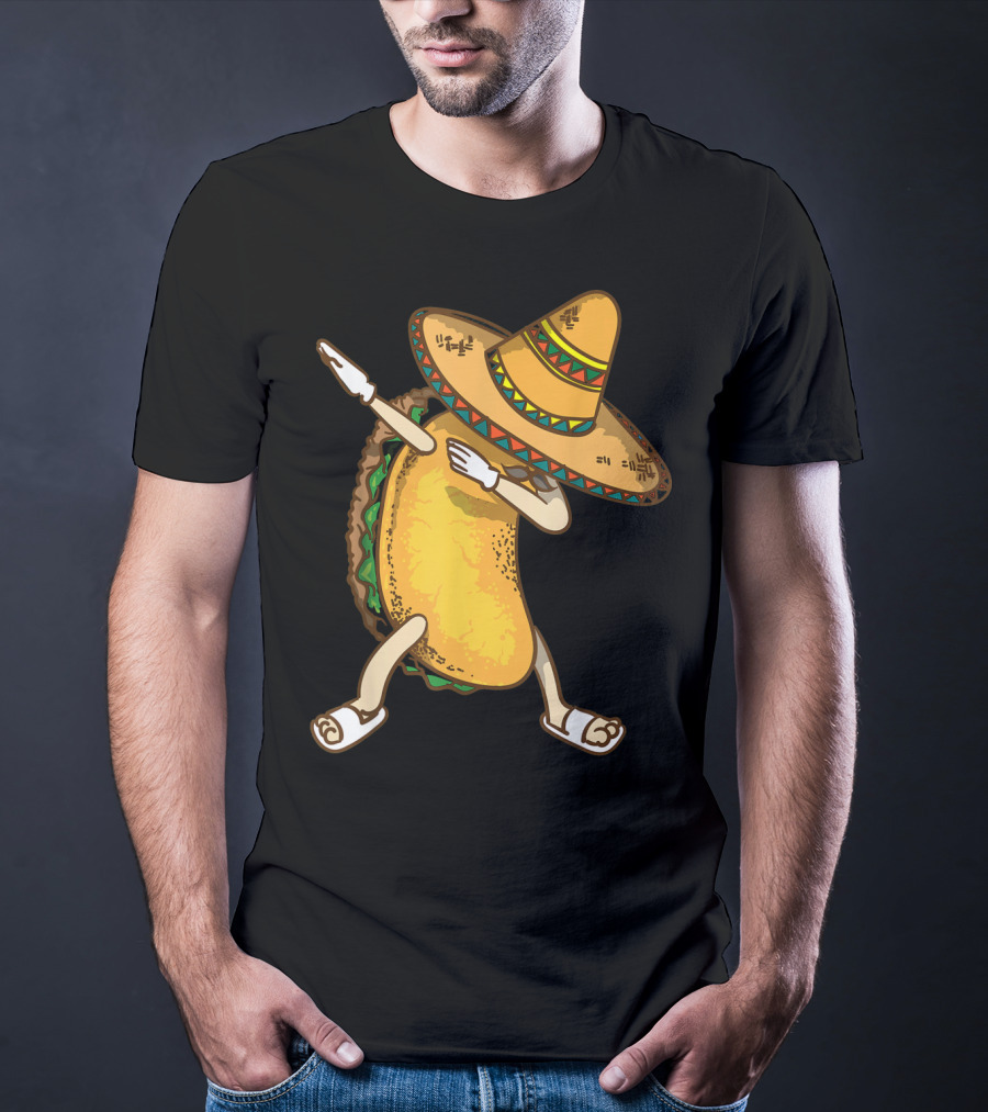 Dabbing Taco Sombrero Cinco De Mayo Fiesta T-Shirt