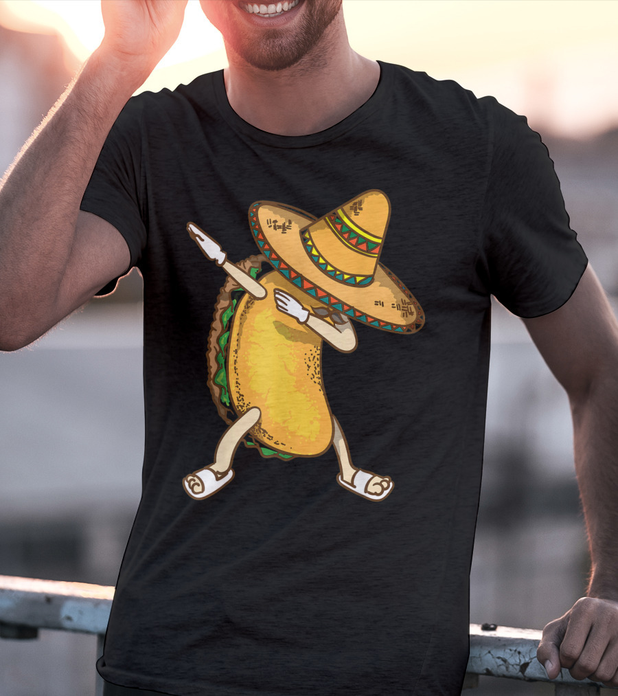 Dabbing Taco Sombrero Cinco De Mayo Fiesta T-Shirt