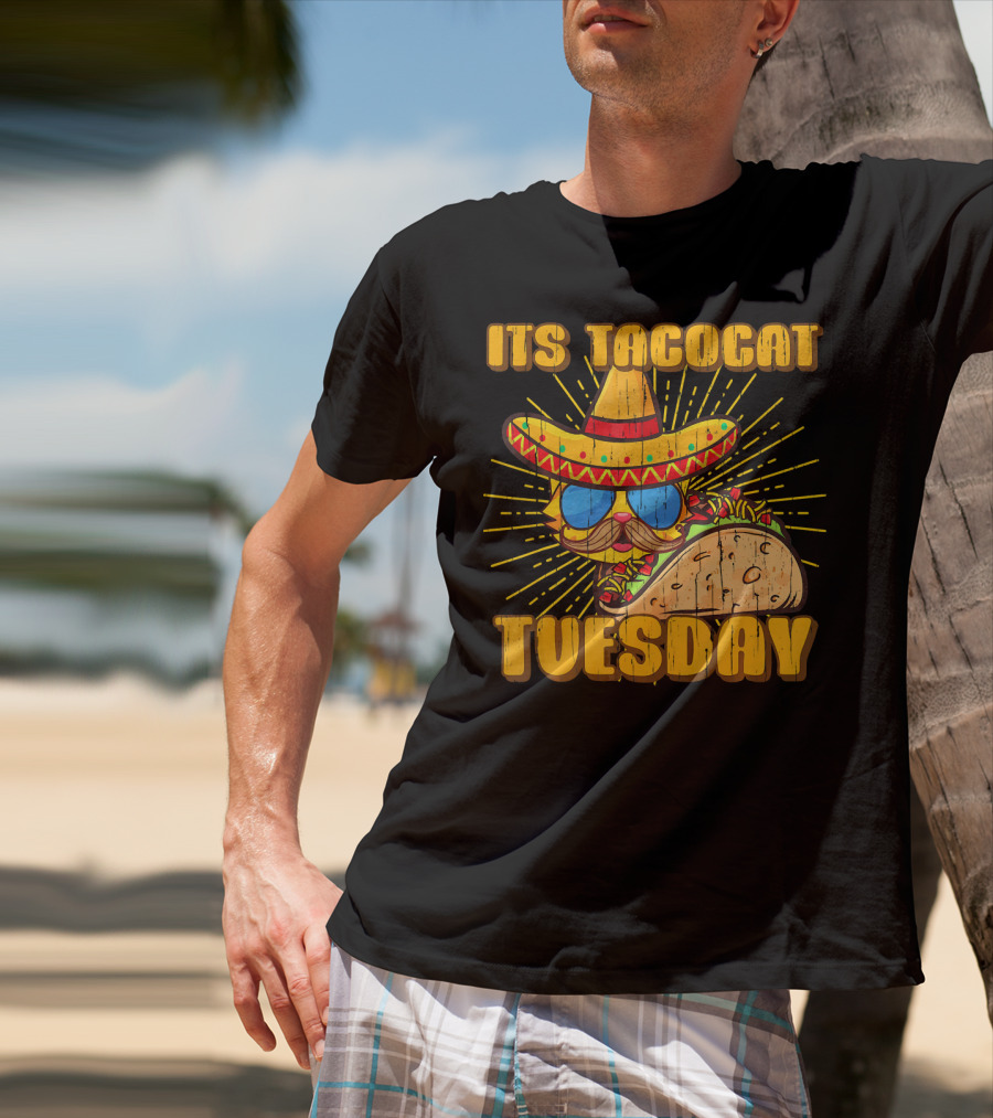 Its Tacocat Tuesday Tacos Cat Lover T-Shirt