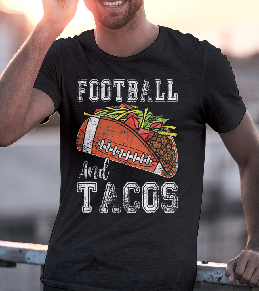 Football And Tacos Funny Taco T-Shirt