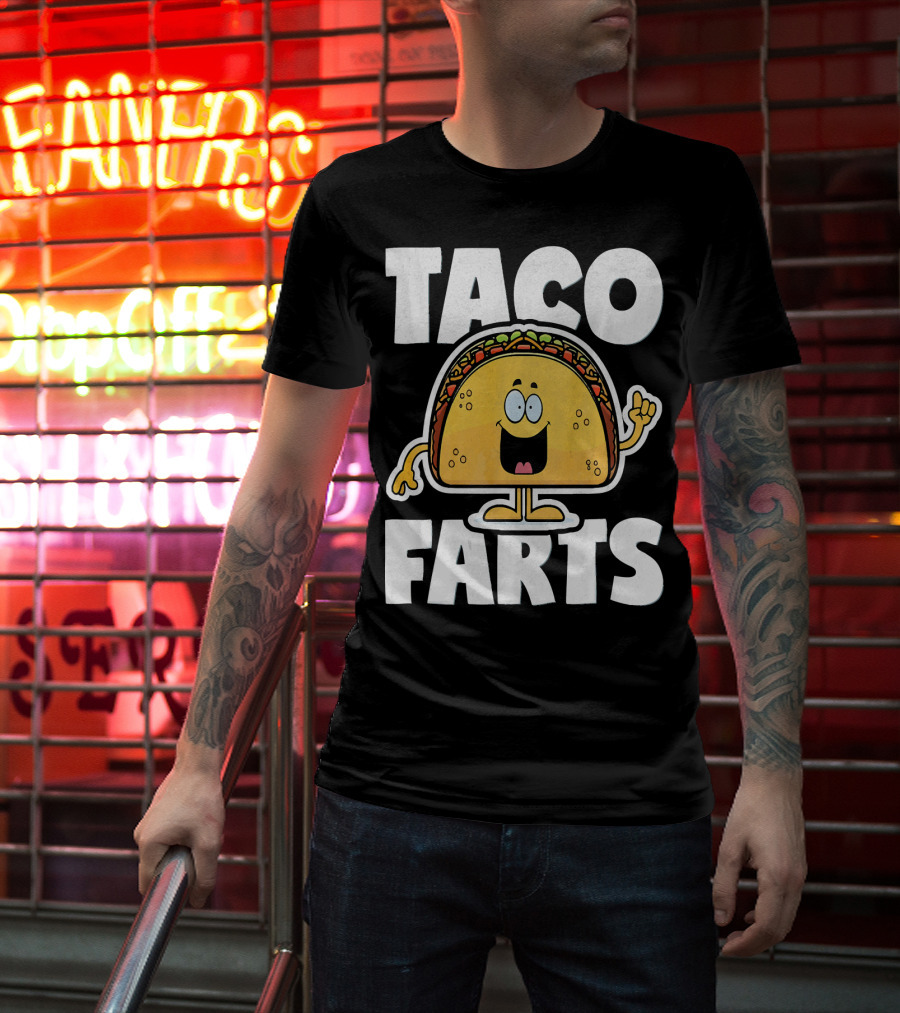 Taco Farts Funny Vintage Mexican Food T-Shirt