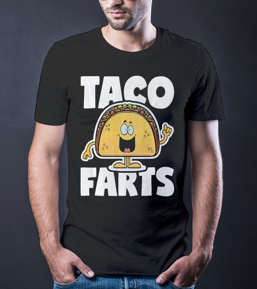 Taco Farts Funny Vintage Mexican Food T-Shirt